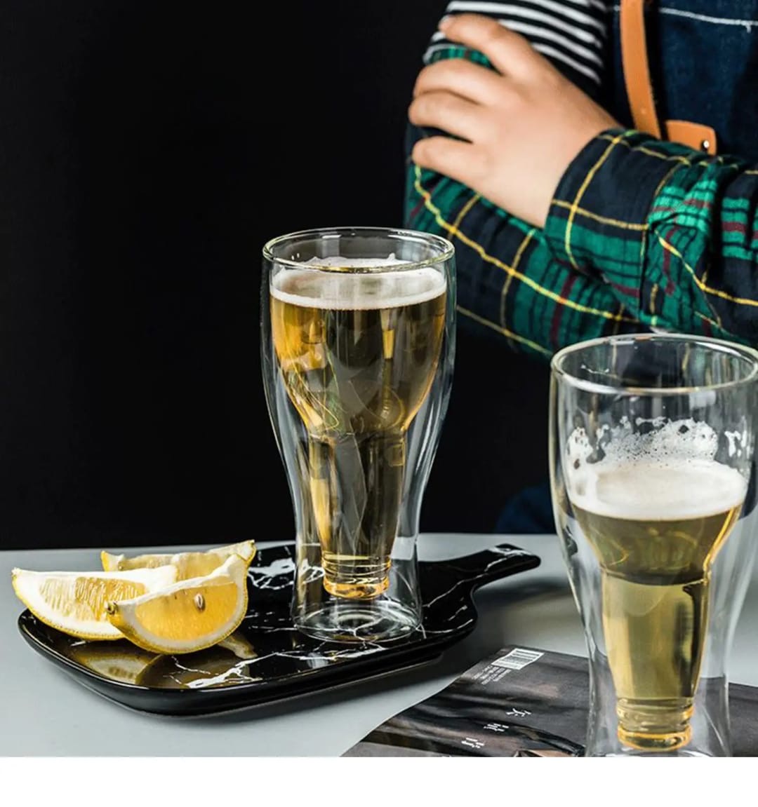 1pcs/580ml Double Glass Cup