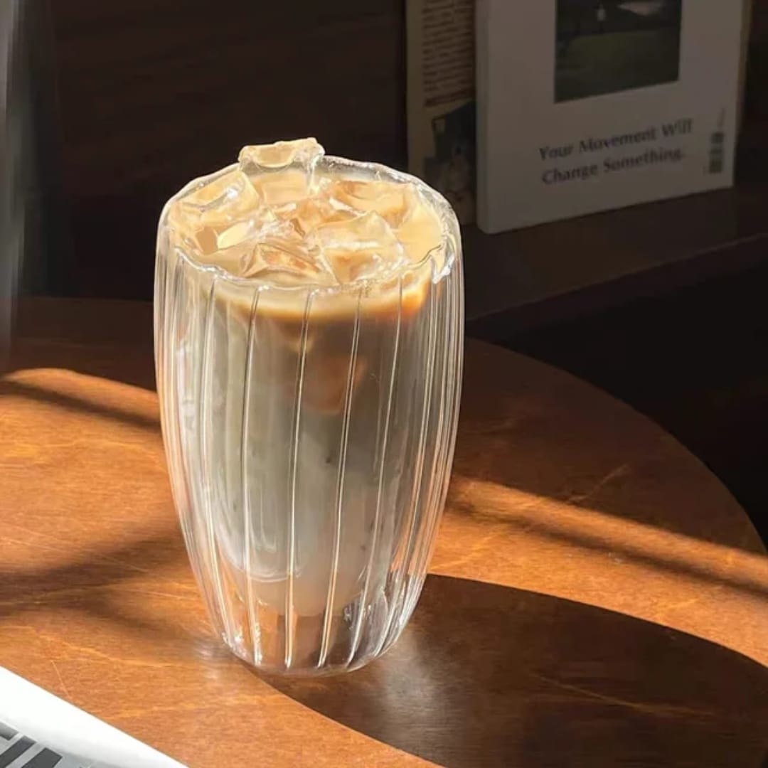 1pcs Double Glass Cup