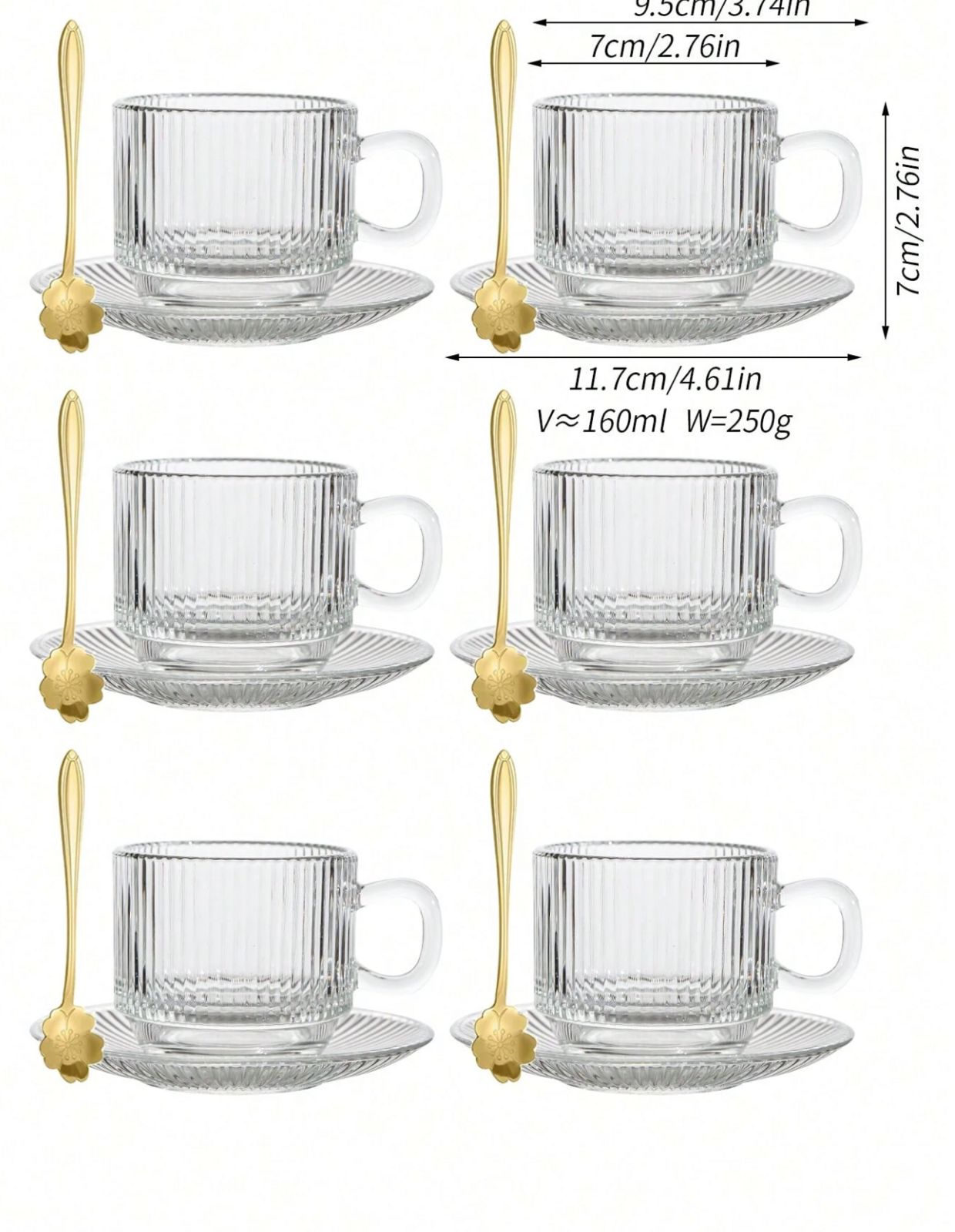 Transparent Glass Coffee Cups