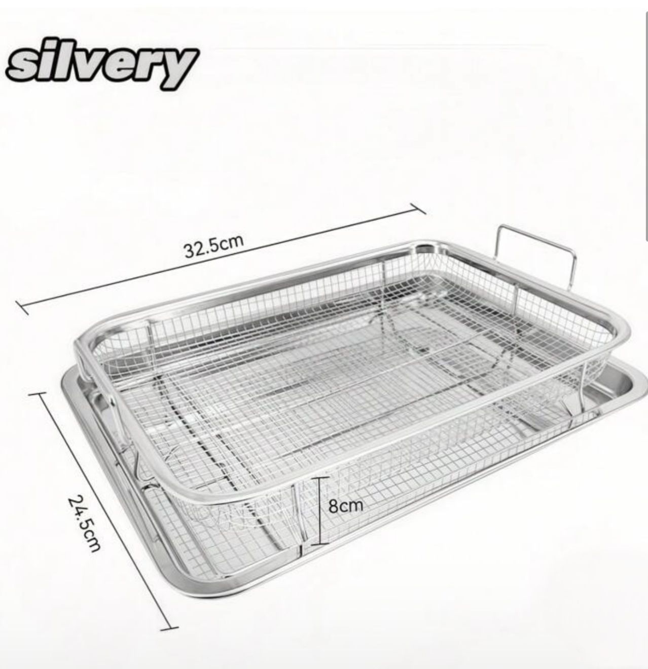 Stainless steel tray and basket