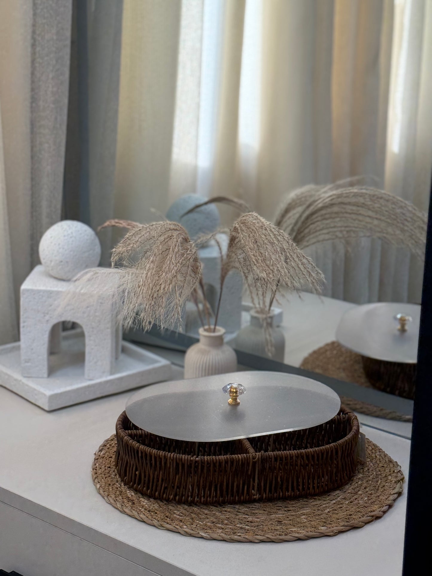 Woven Tray with Cover