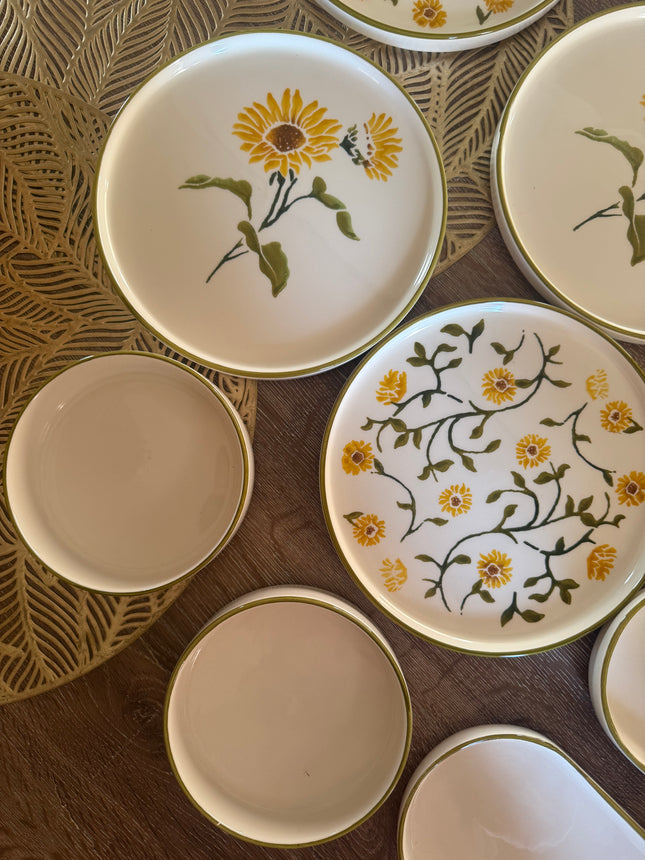 Green Flower Ceramic Set