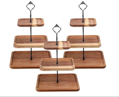 3-Tier Wooden Dessert Stand