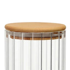 8x13cm Glass Storage Jar With Wooden Lid
