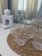 12 pcs Cups With Gold Rim
