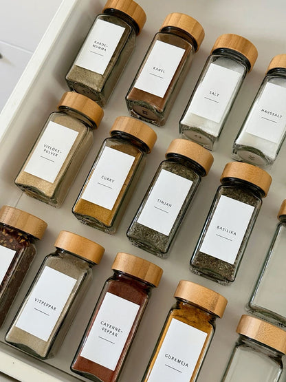 Bamboo Glass Bottle 120ml Organizer