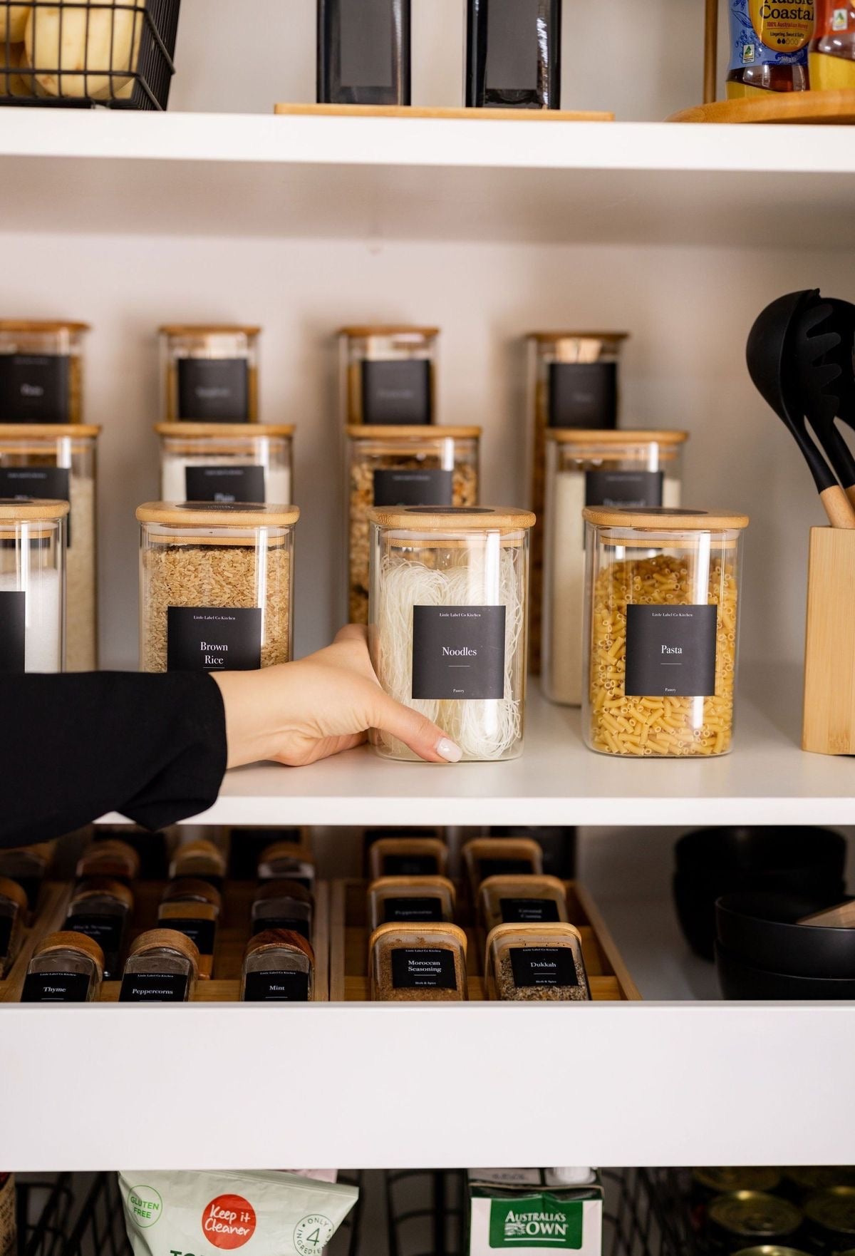 Square Glass Jars with lid