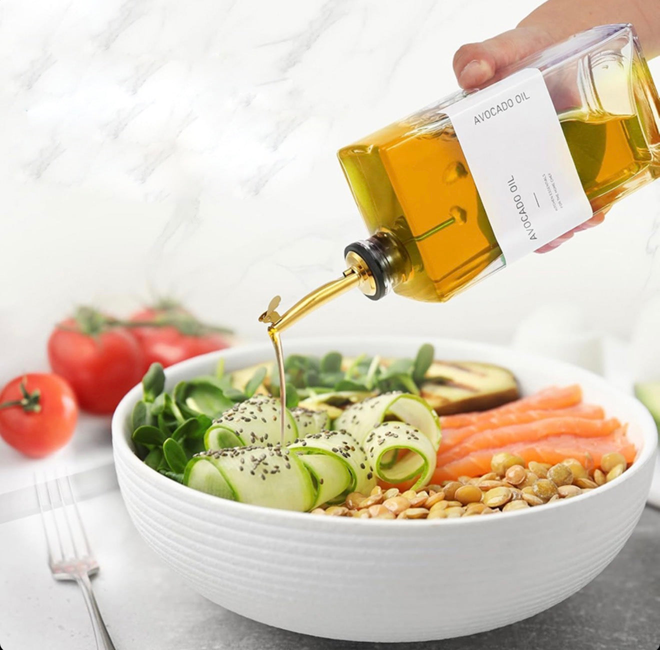 500 ML Glass Oil and Vinegar Dispenser Bottle