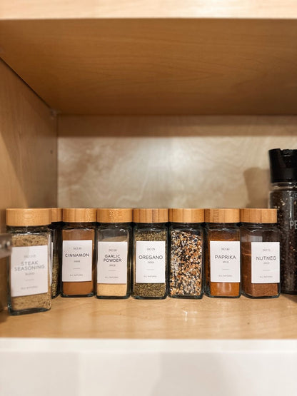 Bamboo Glass Bottle 120ml Organizer