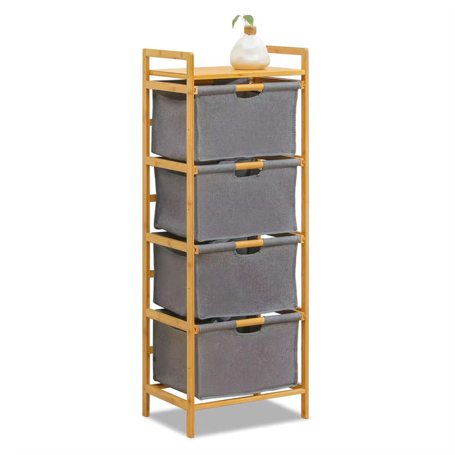 4-Tier Bamboo Storage Organizer