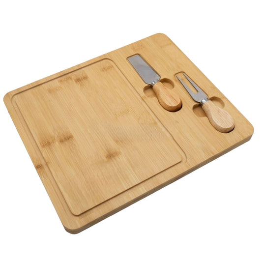 Bamboo cheese board set
