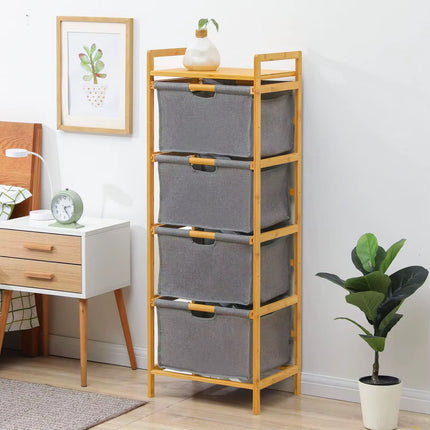 4-Tier Bamboo Storage Organizer