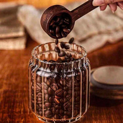 Wood Sealed Glass Jar