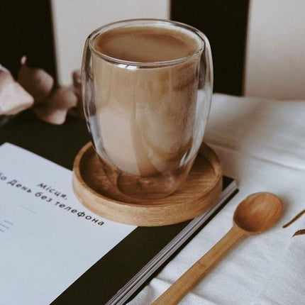 1pcs 450ml Double Glass Cup