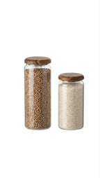 950ml Glass Storage Jar With Wooden Lid