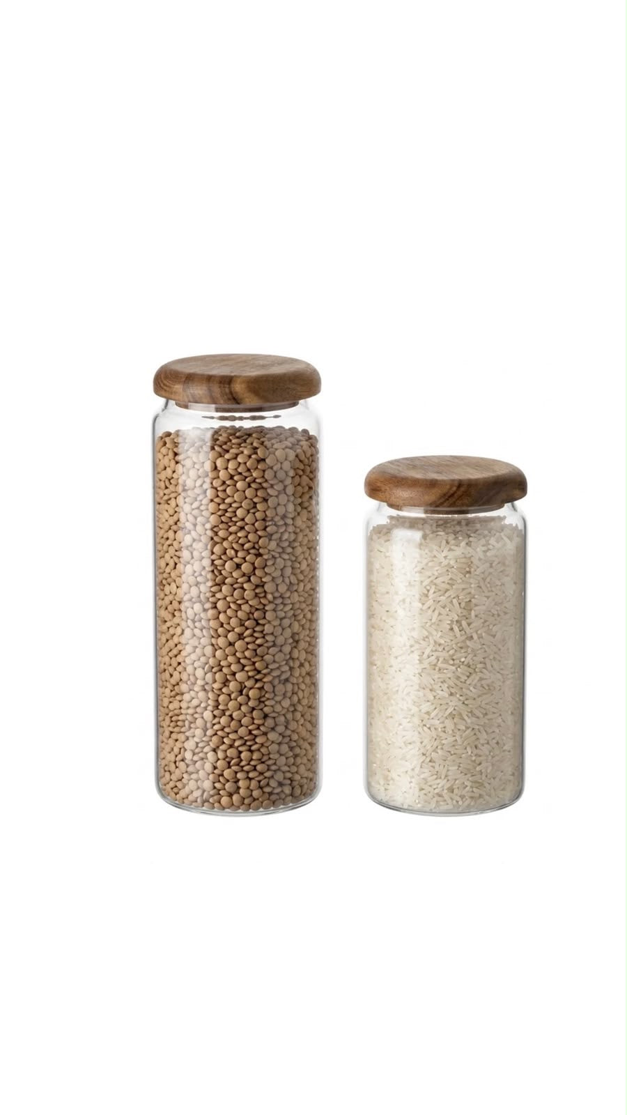 950ml Glass Storage Jar With Wooden Lid