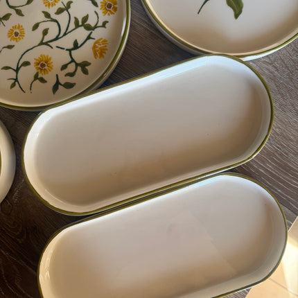 Green Flower Ceramic Set