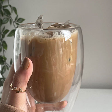 1pcs 450ml Double Glass Cup