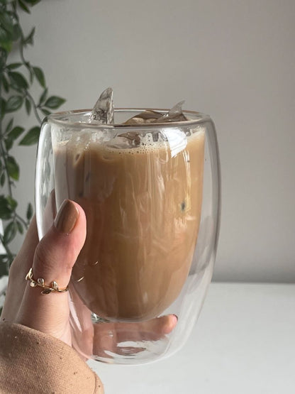 1pcs 450ml Double Glass Cup