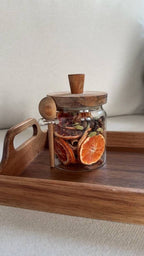 Set of 3 Glass Jars with Wood Spoons