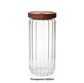 1000ml Glass Storage Jar With Wooden Lids