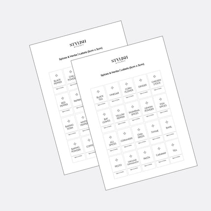 Stylish Kitchen Labels ( 5x3 )