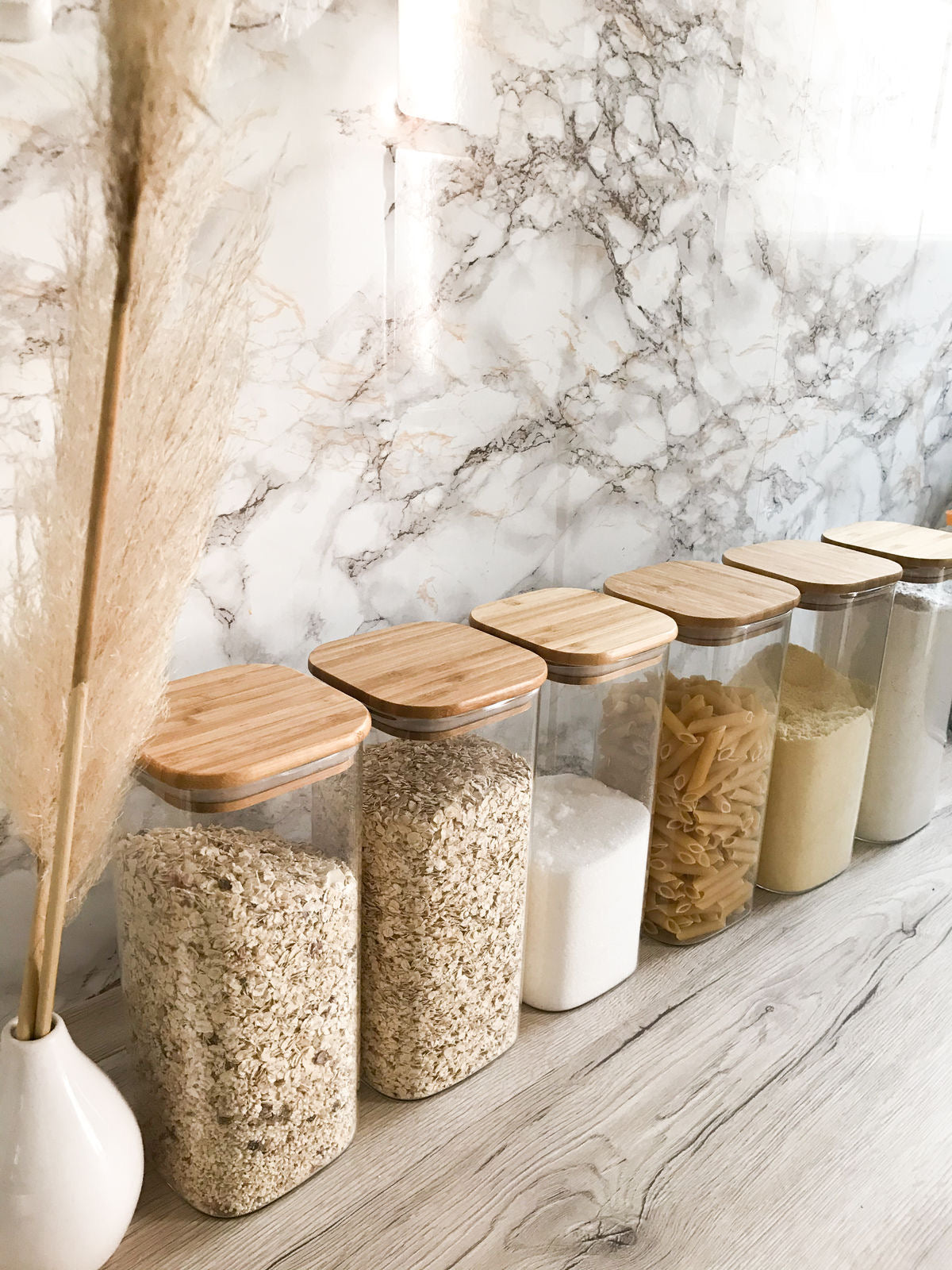 1pcs Square Glass Jars with lid