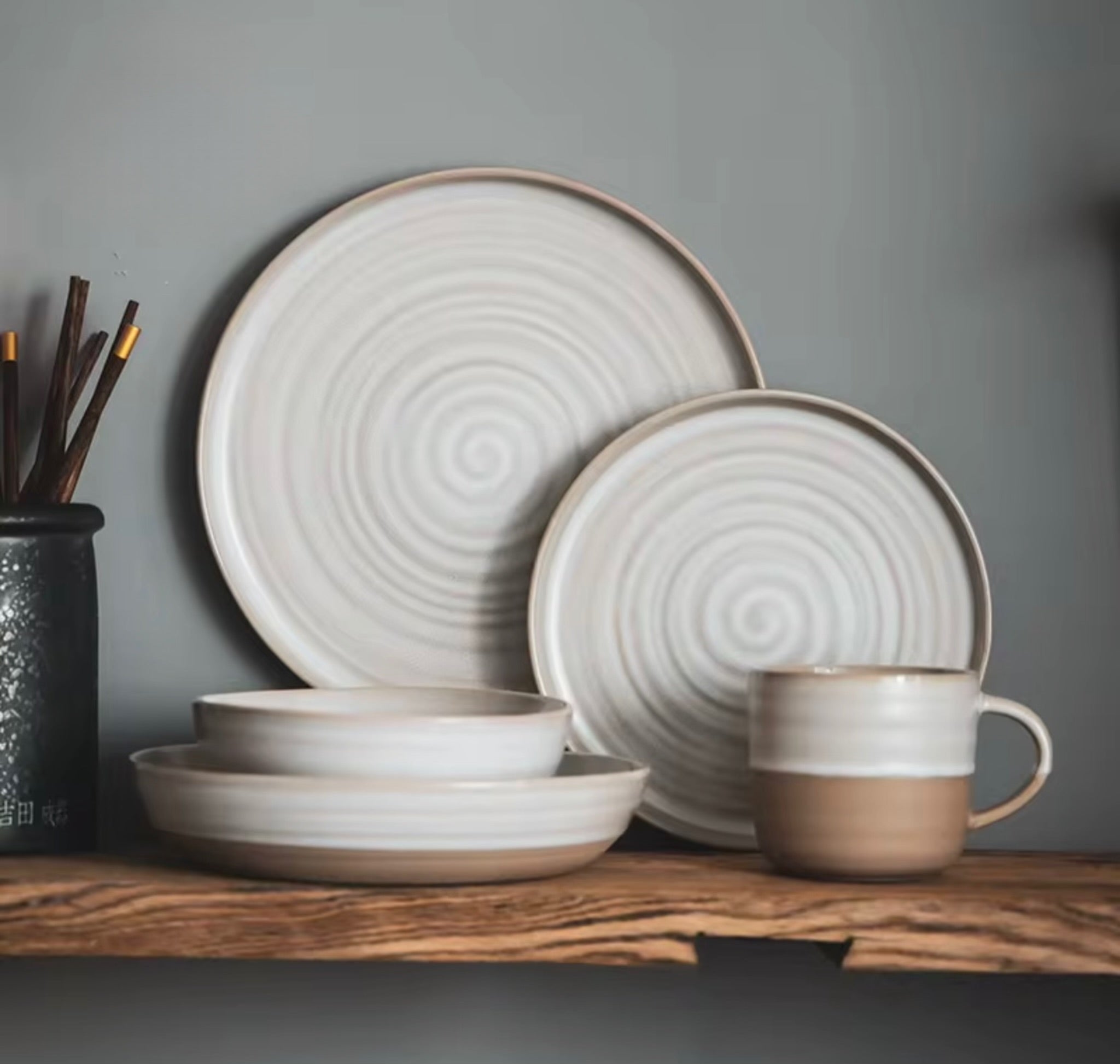 Nordic Spiral Ceramic Dinnerware Set