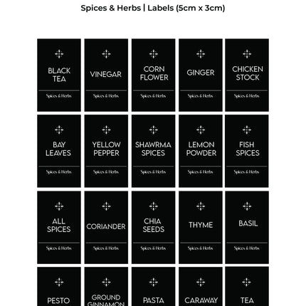 Stylish Kitchen Labels ( 5x3 )