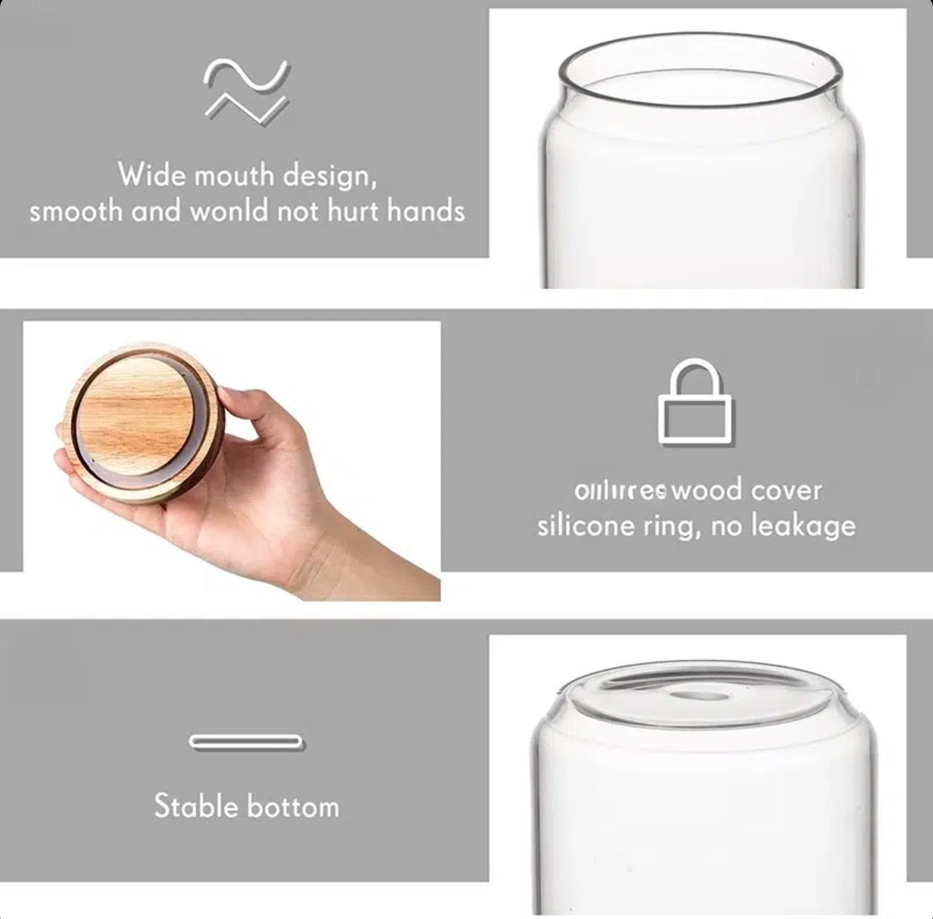 1.5 L Borosilicate Glass Storage Jar