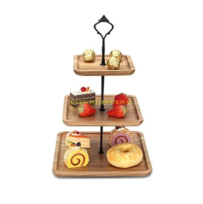 3-Tier Wooden Dessert Stand
