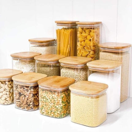 Square Glass Jars with lid
