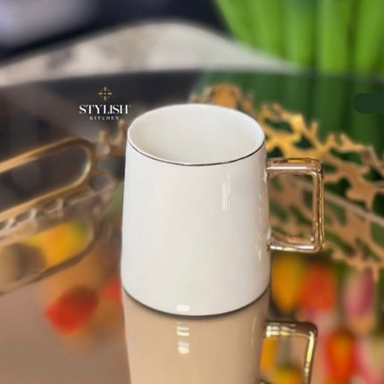 Elegant Nescafe Mugs with Gold Handel