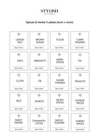Stylish Kitchen Labels (4x4)
