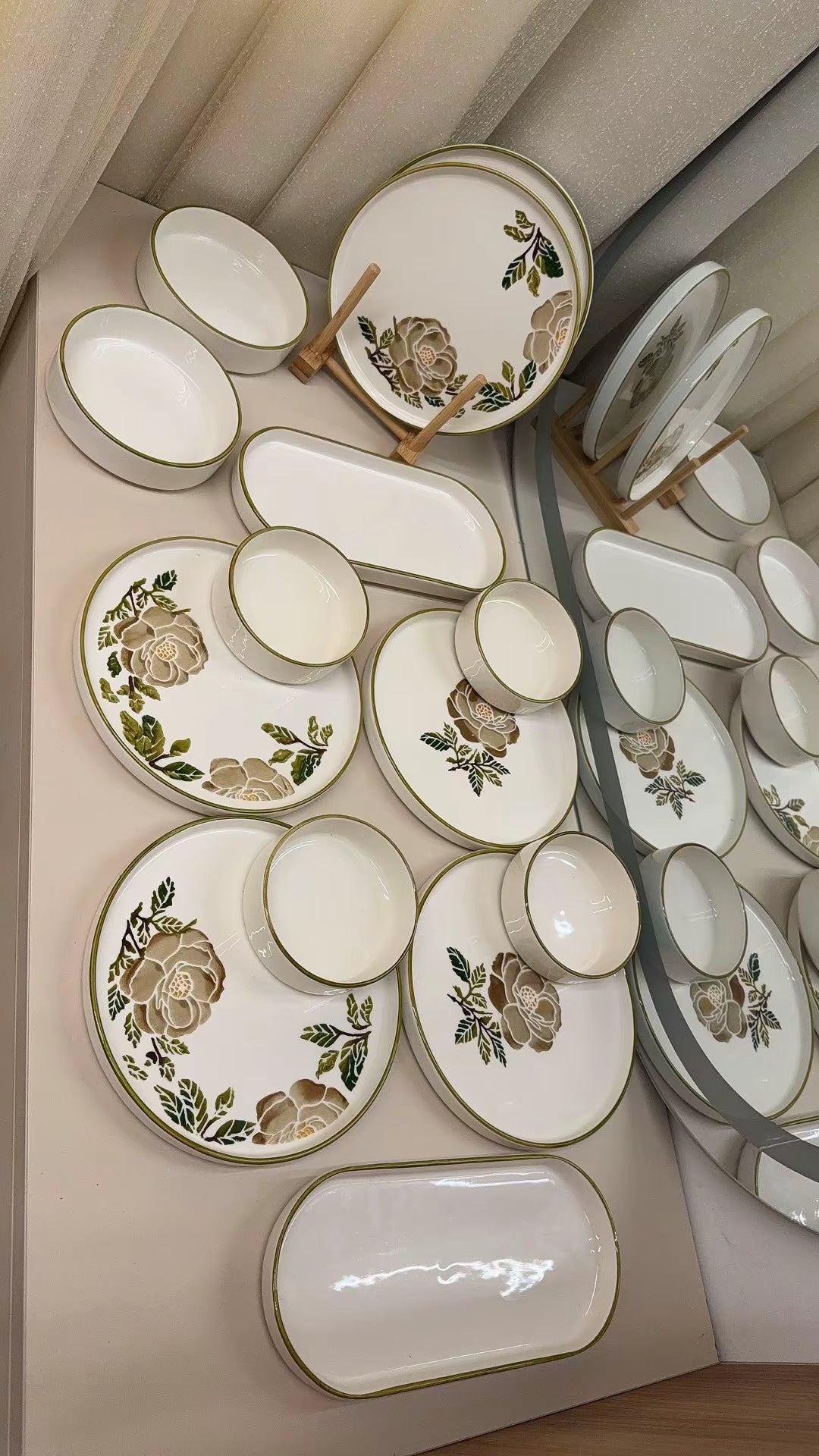 14pcs Flower Ceramic Breakfast Set