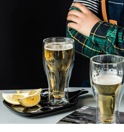 1pcs/580ml Double Glass Cup