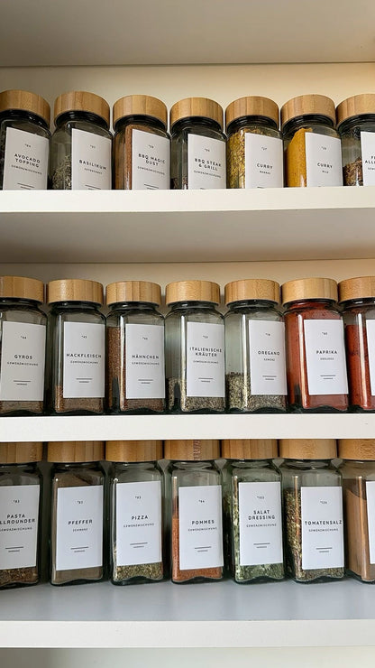 Spice Jar Shaker Bamboo Lid-Large