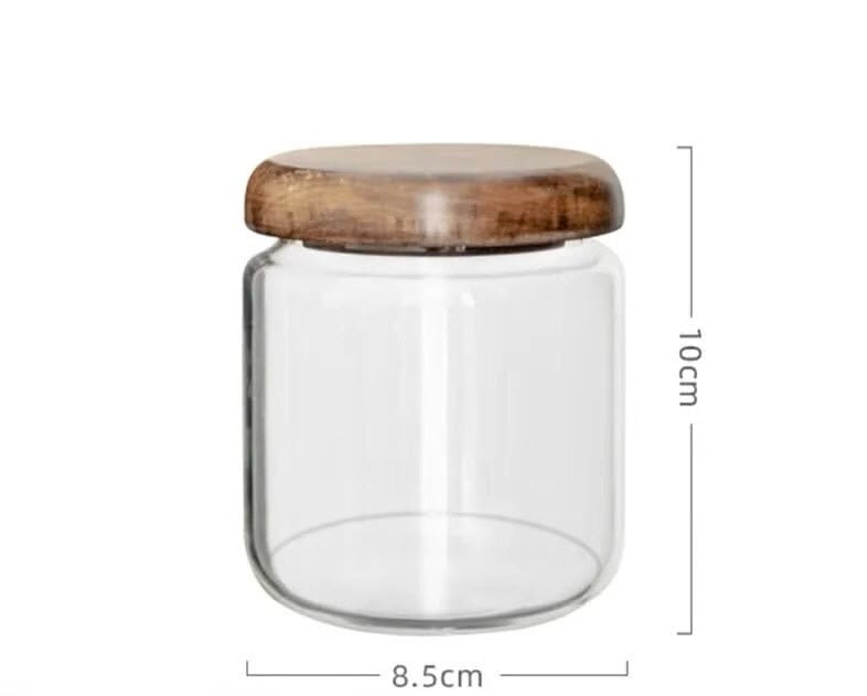 500ml Glass Storage Jar With Wooden Lid