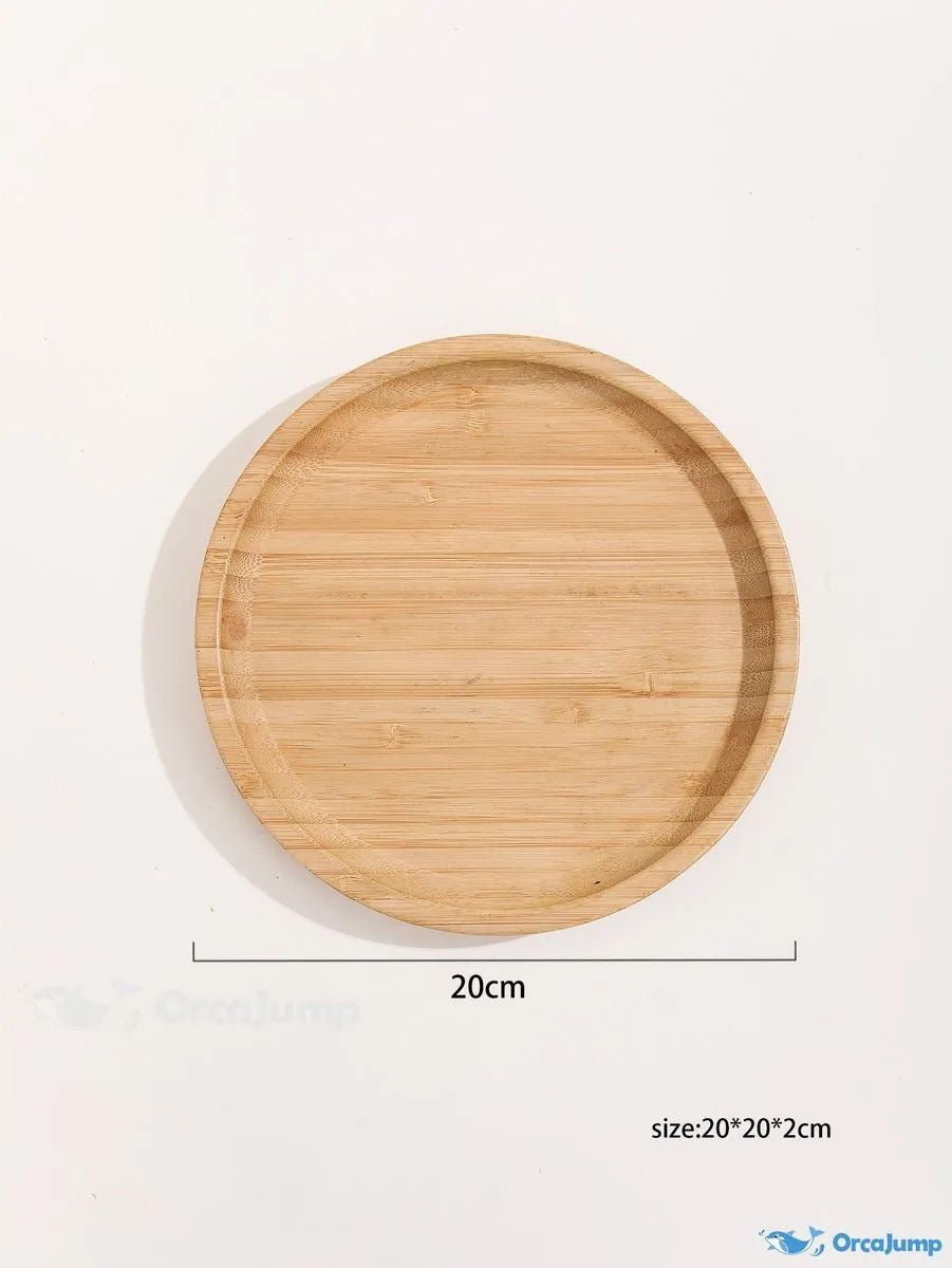 3pcs-Circular Bamboo Serving Trays