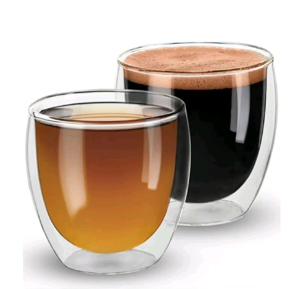 80ml Double Glass Cups