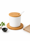 Ceramic Storage Jar with Bamboo Lid