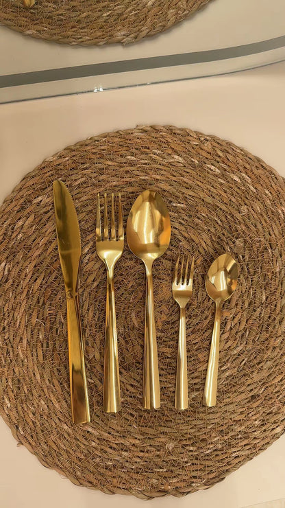 Gold Stainless Steel Cutlery Set