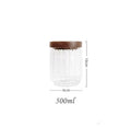 500ml Glass Storage Jar With Wood Lids