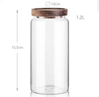 1.2 L Borosilicate Glass Storage Jar