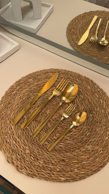 Gold Stainless Steel Cutlery Set