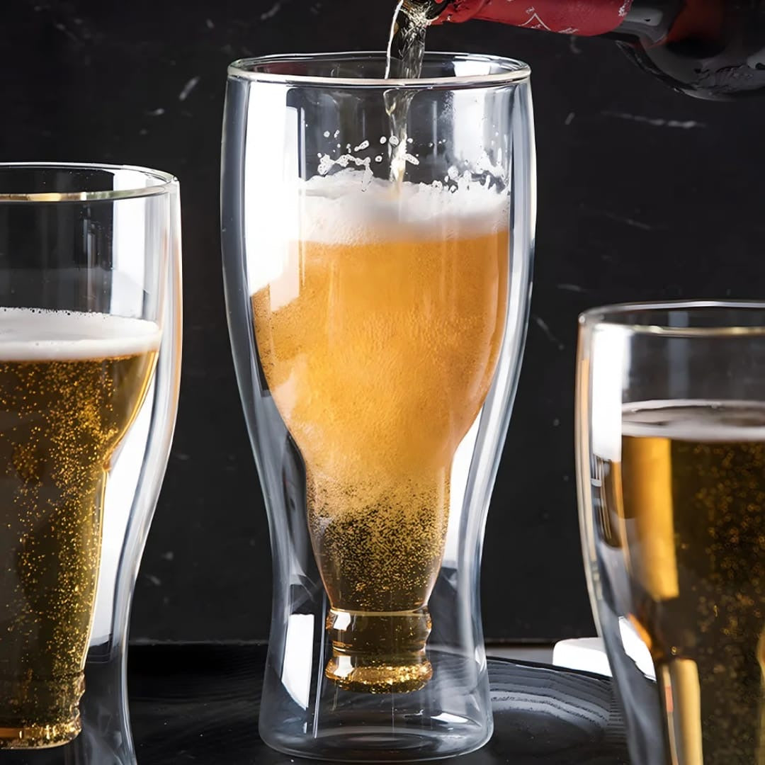 1pcs/580ml Double Glass Cup