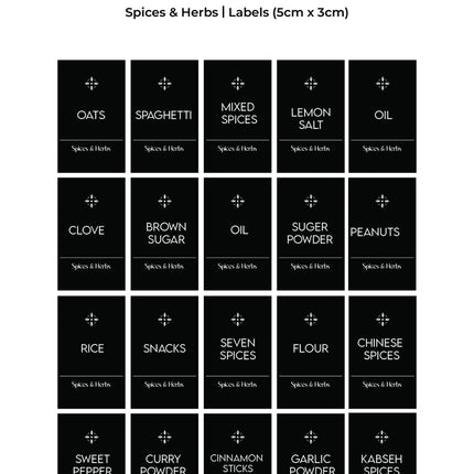Stylish Kitchen Labels ( 5x3 )