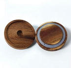 1300ml Glass Storage Jar With Wood Lids