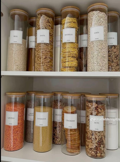 Glass Jar W/ Bamboo Lid