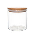 10cm Circle Storage Glass Jar With Bamboo Lid